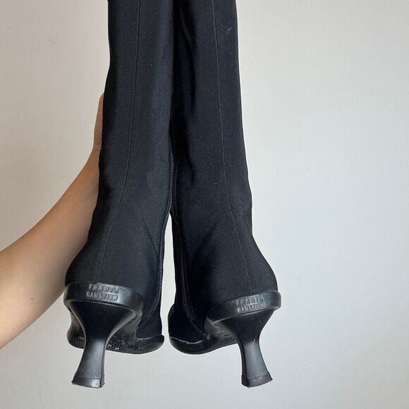 Stuart WeitzmanVintage 90s Y2K Square Toe and Kitten Heel Boots Made in Spain - Picture 5 of 7